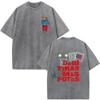 Rapper Bad Bunny Vintage gewaschene T-Shirts Debi Tirar Mas Fotos DTMF Album T-Shirts Herrenbekleidung Mode Hip Hop Baumwoll-T-Shirt