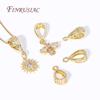 18K Gold Plated Brass Droplet Pendant Bail Connector For Necklaces Bracelets Jewelry Making Supplies, DIY Pearl Pendants