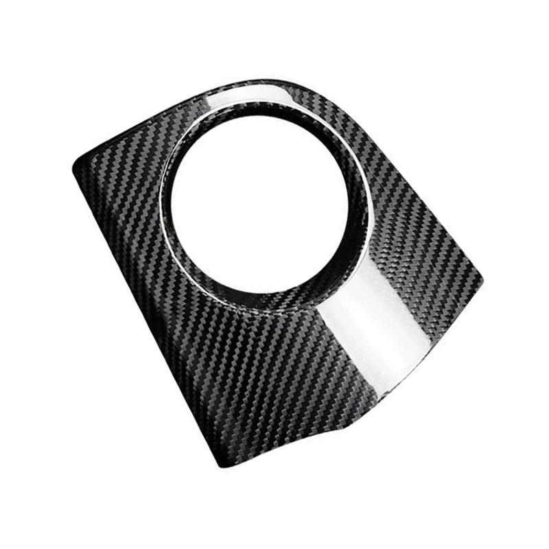 A03E-Real Hard Carbon Fiber Car Main Driver Side Panel Sticker Interior Trim Cover For Fiat 500 Abarth Accessories LHD