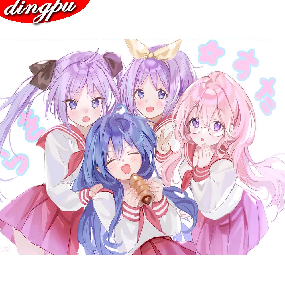 5D DIY Round Full Round Diamond Painting Anime Diamond Embroidery Complete Home Decorative Gift