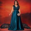 Elegant Sequin V-neck Evening Gown: Women's European & American Style Party Dress 2026