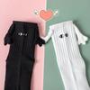 Magnetische Partnersocken Kreative Socken mit großen Augen Cartoon-Paarstrümpfe im Hand-Ins-Stil Lange Socken Bekleidungszubehör
