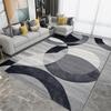 Modern Minimalist Abstract Grey Circle Area Rug Non-Slip Floor Mat for Living Room Bedroom Contemporary Home Decor