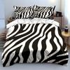 Zebra Striped Black and White Bedding Set Bedding set (1 duvet cover, 2 pillowcases, duvet not included)