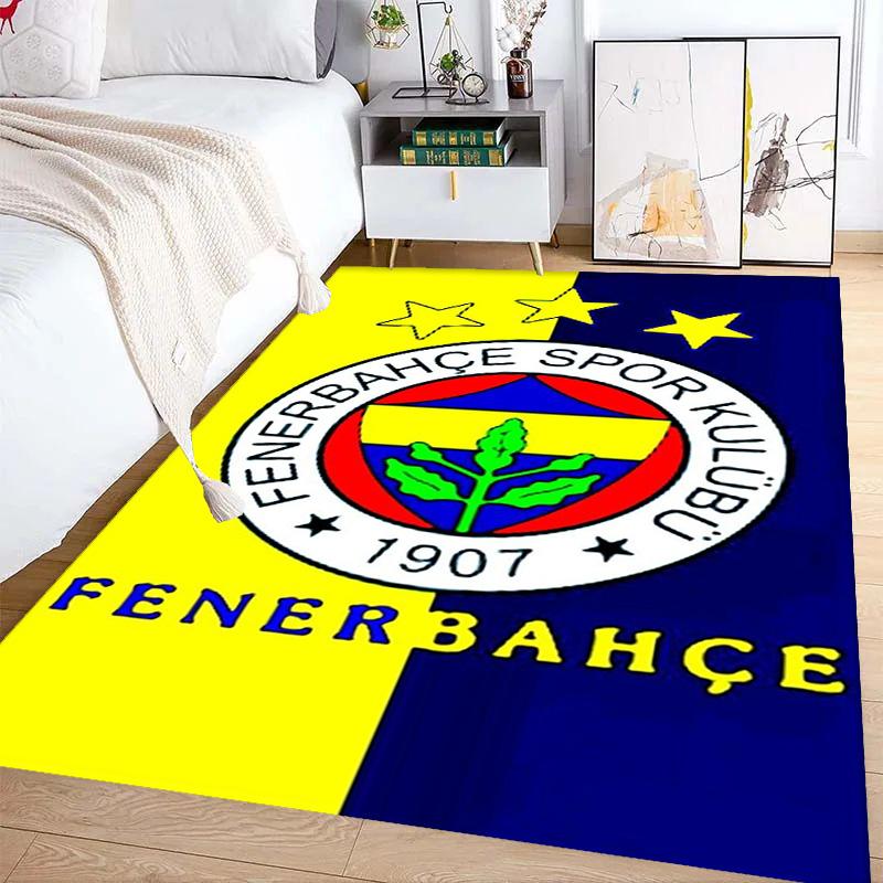 Eredità Fenerbahçe: Tappetini per pavimenti con stampa a motivi del 1907 Zerbino Cuscino per sedia da ufficio per stanza