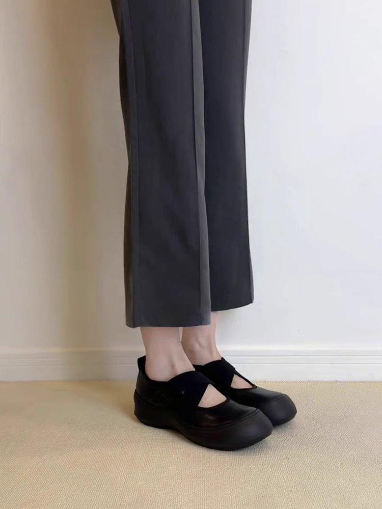 

Women s Platform Casual Shoes Spring Autumn Vintage Height Increase Non Slip Flats Comfortable Fashion Soft Sole Mary Jane Shoes 40