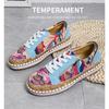 2022 Ethnic Style Plus Size Color Block Women's Casual Low-Top Printed Sporty Shoes