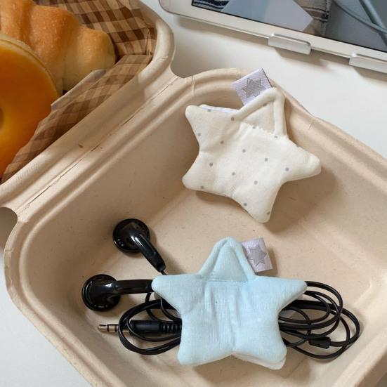Star Shape Cable Organizer Fastener Tape Earphone Charger Data Cord Wrap Holder Wire Management Phone Charging Cord Keeper