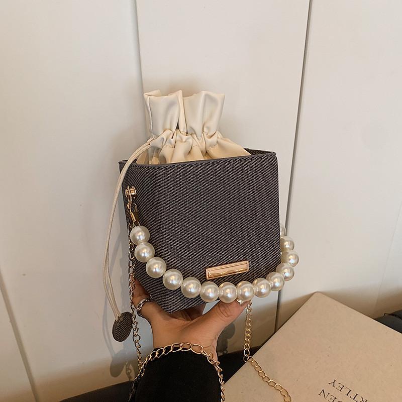 Trendy Stylish Bucket Bag Chic Casual Shoulder Handbag For Women With Soft Pu Material And Unique Design