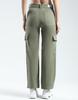 MONTE CARLO Womens Solid Straight Fit Cargo Green 28