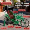 1:10 Scale Tricycle Model Kits Green Black Assembly Bike Model Kit  Gift Giving