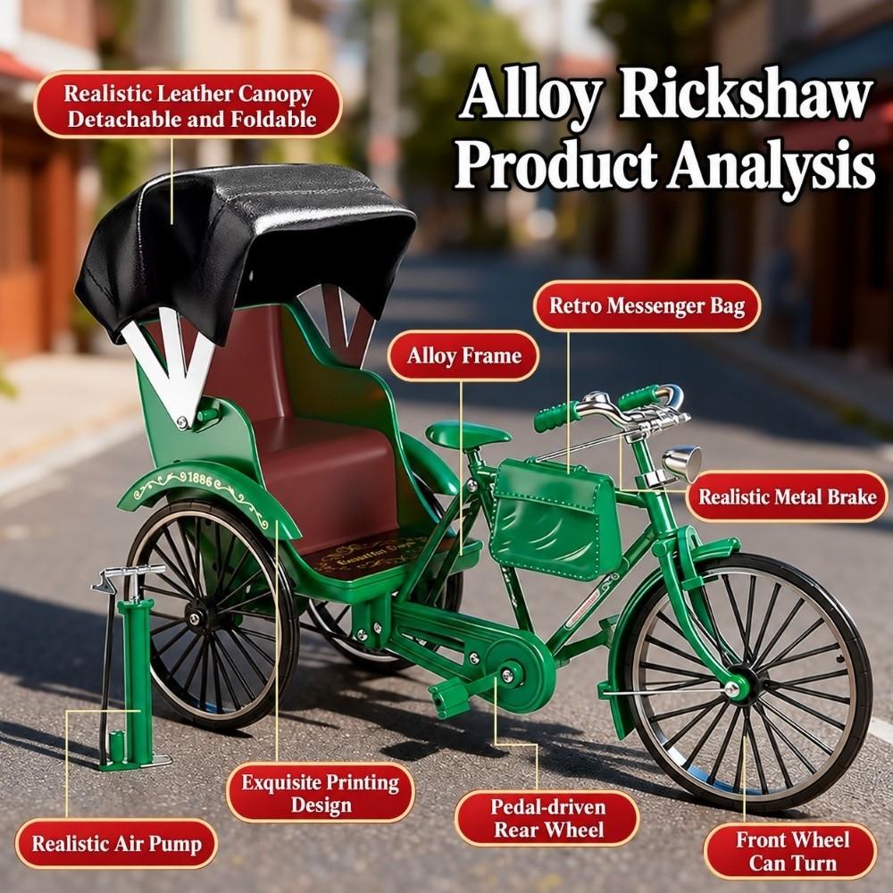 1:10 Scale Tricycle Model Kits Green Black Assembly Bike Model Kit  Gift Giving