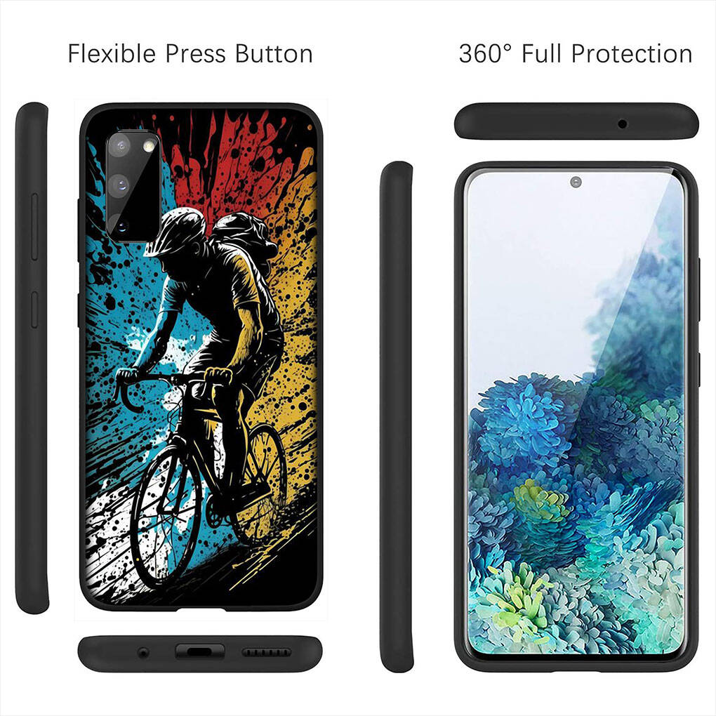 For Motorola Moto Edge 70 60 50 G54 G86 Samsung Galaxy S25 iPhone 17 16 15 Redmi Note 14 13 Pro Max Phone Case Poster Mountain Bike Cycling Art Cover