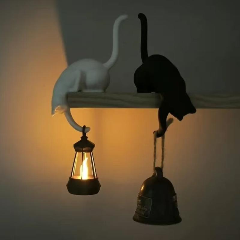 Funny 3D Printed Cat Inverted Hanging Ornament Hook Cute Cat Figurine Hook For Pet Lover Keys Home Organization And Decor