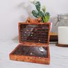 Edelsteinsutstillingsveske av tre Koffertform Krystallstein Mini Samlingsboks Bærbar Multi-Grid Organizer Box for Crystal Stones Små samleobjekter