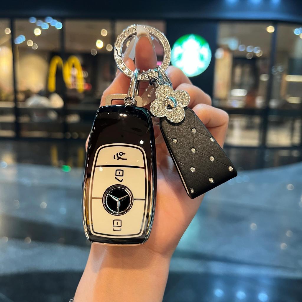 ULA5   Fashion TPU Car Key Case Cover Shell For Mercedes Benz A C E S G Class GLC CLE CLA GLB GLS W177 W205 W213 W222 X167 AMG Keychain