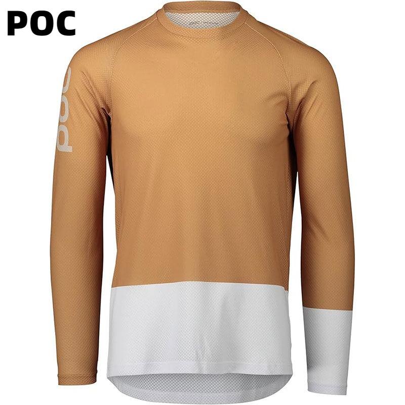 POC Long-Sleeve Off-Road Bicycle riding suit Quick-drying T-shirt BMX DH Bicycles Clothes Woman Men's Motocross Long Sleeve