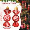1box 11cm Christmas Candy Ornaments Christmas Glitter Hanging Candy Xmas Tree Hanging Home Decor 2026 New Year Gift Navidad