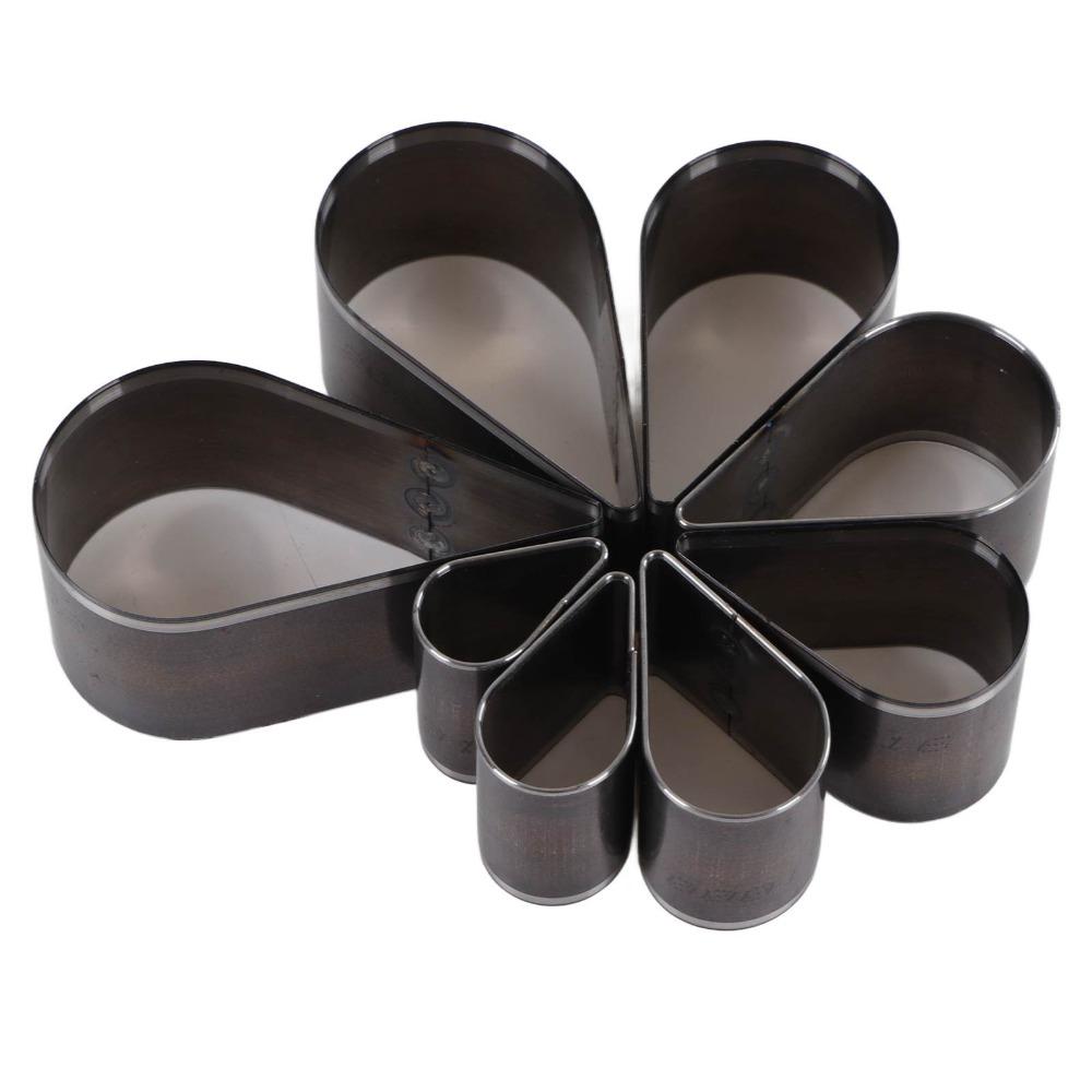 8 Pcs Teardrop Shape Leather Cutting Dies One Hole Design With Storage Box Leather Punching Tool Carbon Steel Leather Die Cutter