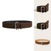 Street Style Solid Color Suede Women Wide Belt For Casual Wear
