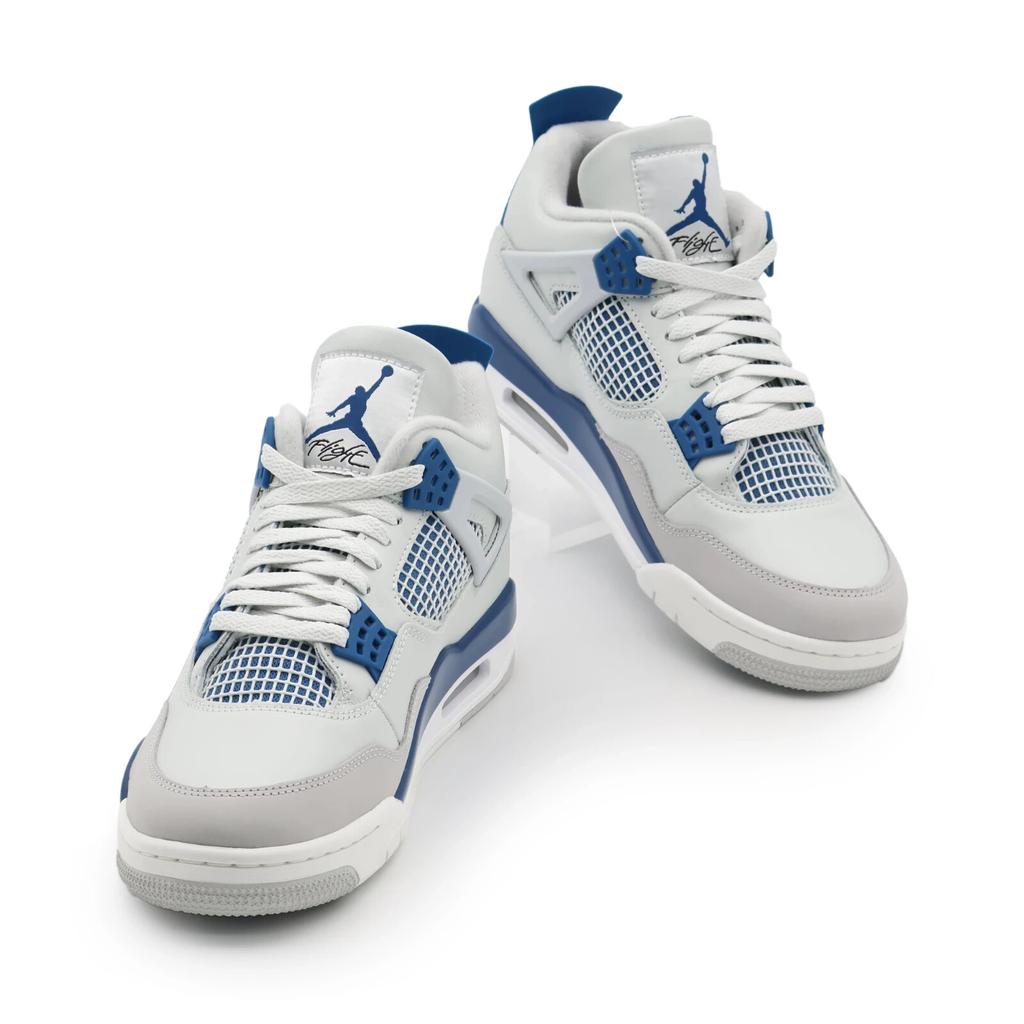 FV5029-141 Nike Air Jordan 4 Retro Industrial Military Blue Neutral Grey (Men's)