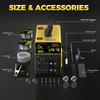 HAXIAOER MIG160 160A Gas Shielded MIG Welder 110V 4-in-1 Gas Gasless Flux Core Lift TIG Stick Digital Display IGBT