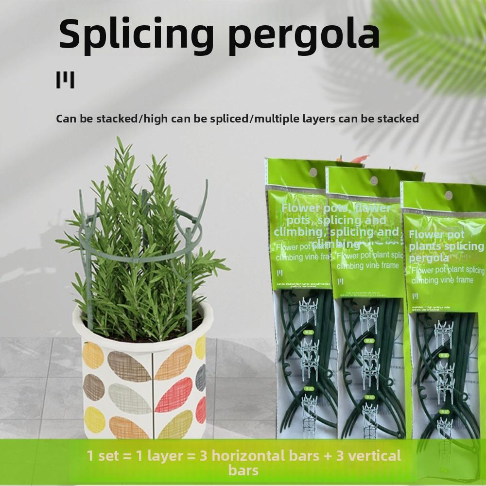 3/5 STÜCK Wetterfeste Pflanzenstützrahmen Stapelbare Pflanzenwachstumsstäbe Gartenzubehör