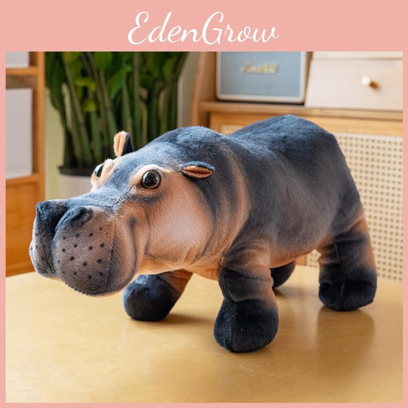 Artificial Plush Hippo Toy Cute Children Zoo Commemorate Holiday Dolls Gift