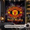 TapestryManchester United Custom Name Text Personalized Wall Hanging Tapestry Home Wall Decor