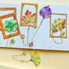 Exquisite Craft Leaf Bookmark Gilt-Edged Reading Bookmark Book Separator  Book Accessories