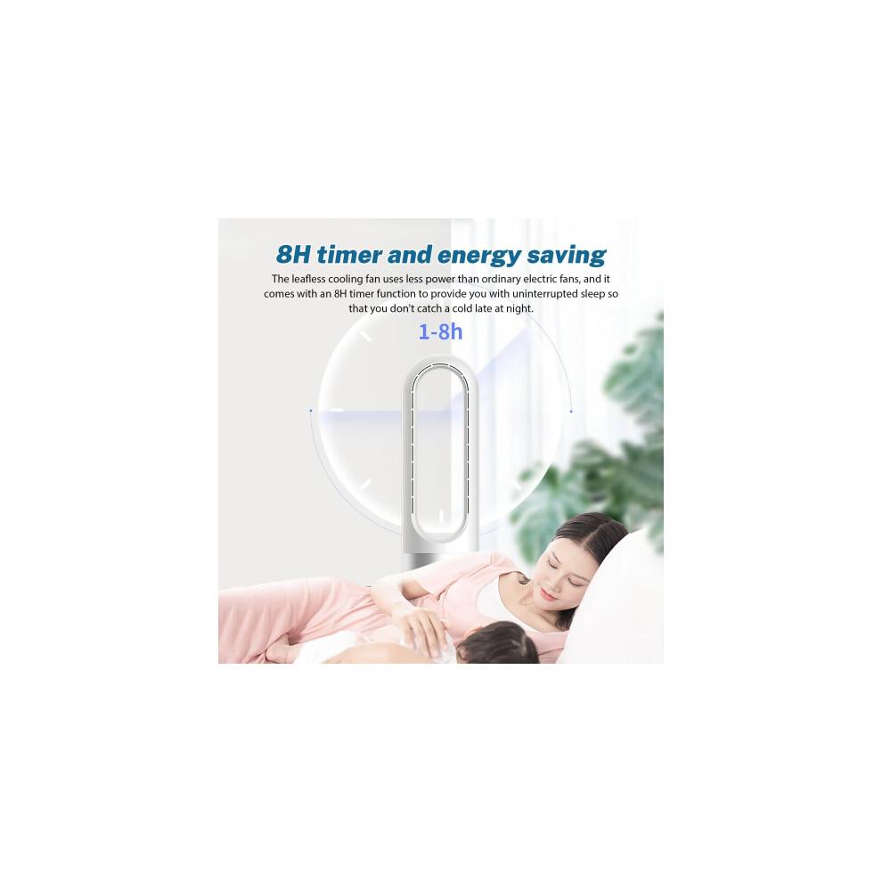 Vortex Air Bladeless Tower Fan, Quiet Cooling Fan with Remote, 90 Oscillating, 3-Speed Settings, 7-Hour Timer, Ideal for Bedroom, Living Room