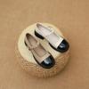 Q1-5 Französische Mary Jane Schuhe dicker Absatz Damenschuhe neu leichter Mund Wort mit College-Stil Farbabstimmung dicke Sohle mittlerer Absatz einzelne Schuhe