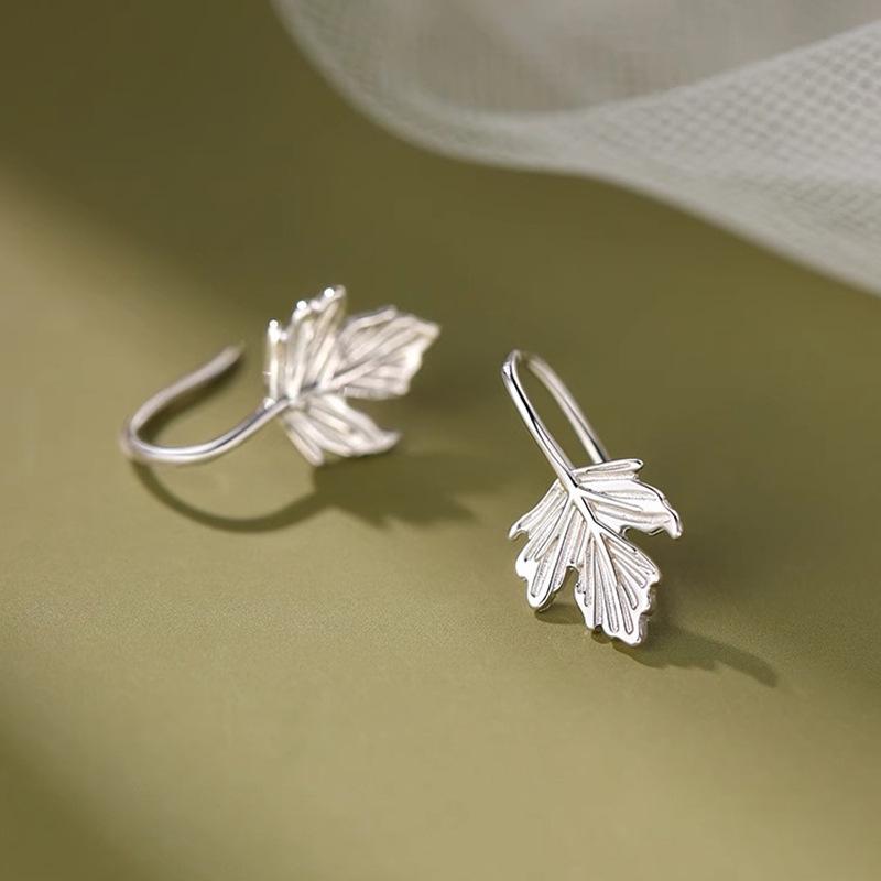 Maple Leaf Earrings: Women s Luxurious Studs with Unique Tree Leaf Design for Everyday Style.