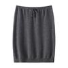 Lekasha 100% Cashmere Elastic Waist Short Skirt