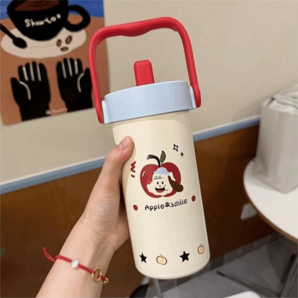 Water Cup Portable Insulated Cup Stainless Steel Cute Cat Thermos Mug  Cold/Hot Water