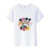 Casual Disney Cartoon Minnie Summer Blouses Men T-shirt White 2000s Tees Women Tshirt Ladies Mickey Mouse Tops Oversized Clothes