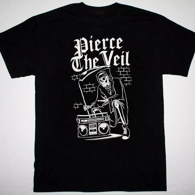 Pierce The Veil artwork T-shirt Toppar t-shirts Herr Dam svart Kortärmad Alla storlekar
