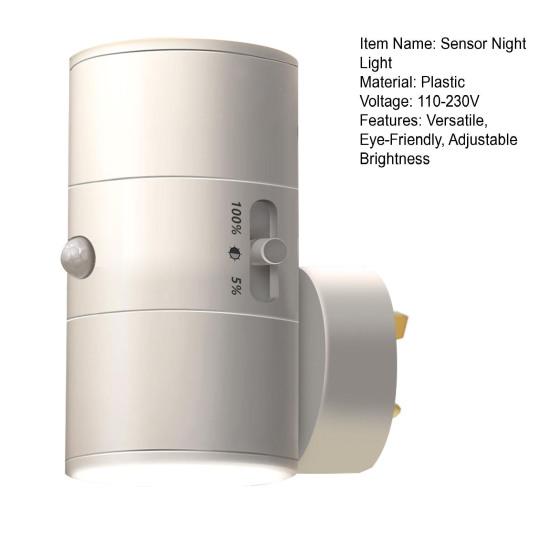 Motion Sensor Night Light with Dimmable Warm White LED Dual-Sided Lighting 90-degrees Rotatable Wall Sconce Light for Bedroom Hallway Kitchen