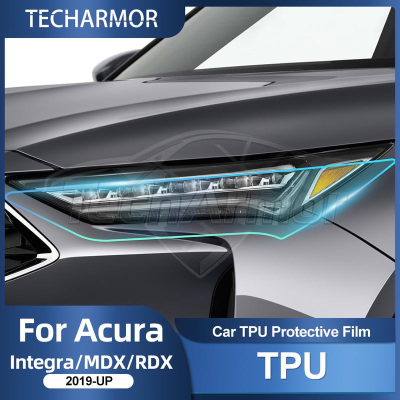 TPU Car Headlight Protective Film For Acura RDX MDX Integra 2019-2021 Transport & Smoke Anti-Scratch Auto External Accessories.