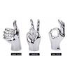 Creative Resin Figurines Silver Gesture OK Finger Hand Sculpture Thumb Ornament  Decorative Figurines Home Decoration