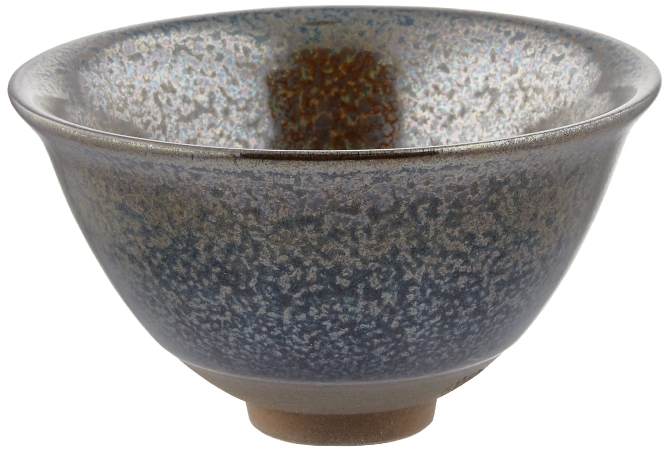 

Киотская керамика, керамика Киёмидзу, печь Тоан, чашка для саке, радужный ржавый узор Тэммоку, KTA849-09