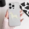 White Sketch Horse Phone Case For IPhone 17 16 15 14 Plus 13 12 11 Pro Max XR Cover For Iphone 17 Air Funda Bumber Cover Shell