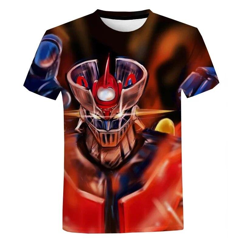 Herren T-Shirt mit 3D-Anime-Druck, Harajuku, lässige Oberteile, Street Fashion, übergroßes T-Shirt
