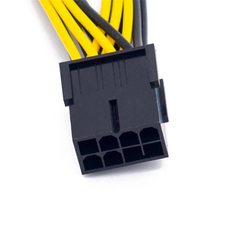 10Pcs 30cm PCIE Power Cable PCI-E 8 Pin To 2X 8 (6+2) Pin GPU Video Card Adapter