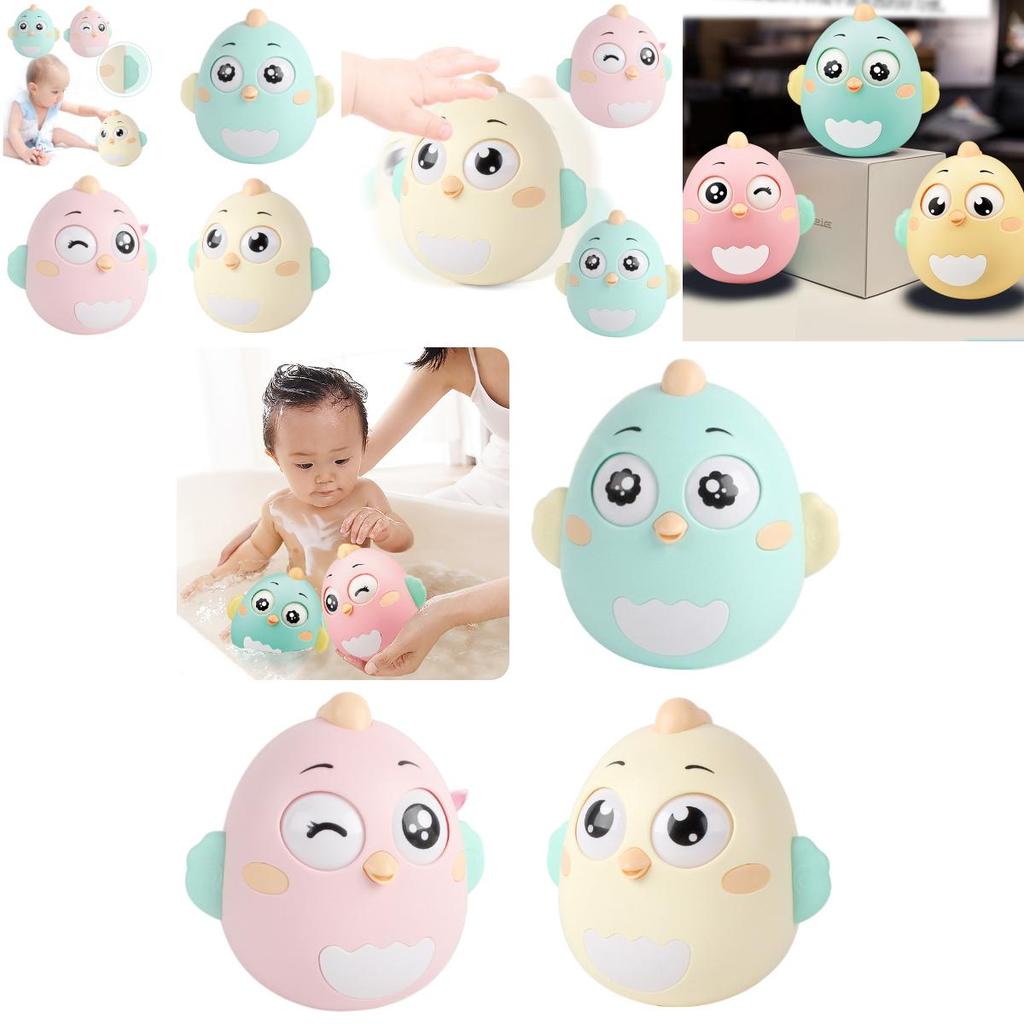Cute Chick Baby Toddler Plastic Wobbler Toy With Built-in Bell Perfect For Sensorial Development Brand Ruicheng