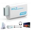 Für Wii Konsole Konverter Full HD HDMI-kompatibler Adapter mit 3,5 mm Klinke Audio-Video-Kabel 720P für PC HDTV Monitor Display