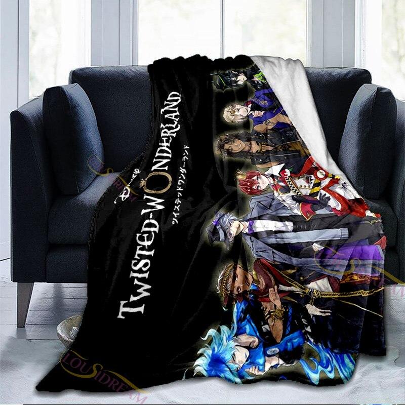 Cartoon Wonderland Blanket NRC School Adventure Game Series Flannel Throw Blanket for Couch Sofa Cozy Plush Blanket for Kids