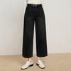 Elva' Island Women's Versatile Wide-Leg Cropped Denim Casual Pants