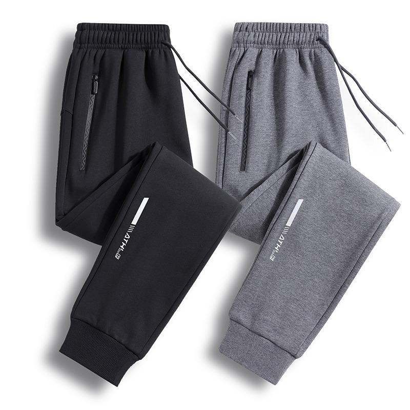 Herbst Winter Elastischer Bund Lässige Mode Kordelzug Jogginghose Herren All-Match Samt Sporthosen Herren Hosen