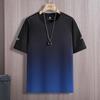 Maglietta Casual Estiva Girocollo Moda Manica Corta Uomo Gradiente Sportiva Pullover T-shirt Top